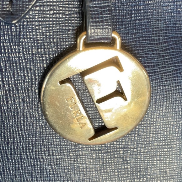 Furla ELENA saffiano Medium Navy 2 way Bag - Picture 4 of 10